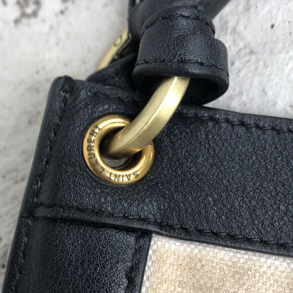 Saint  Laurent canvas n leather bag